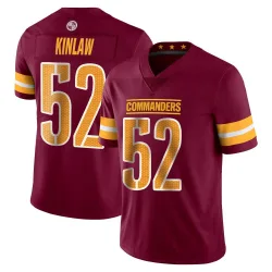 Men's Javon Kinlaw Washington Commanders No.52 Limited Vapor Burgundy Jersey