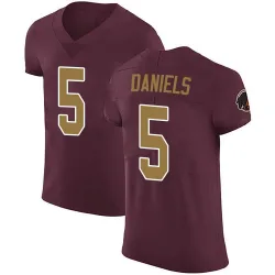 Men's Jayden Daniels Washington Commanders No.5 Elite Burgundy Alternate Vapor Untouchable Jersey