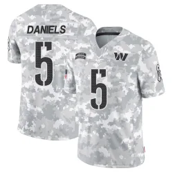 Men's Jayden Daniels Washington Commanders No.5 Limited 2024 Salute to Service Jersey - Arctic Camo