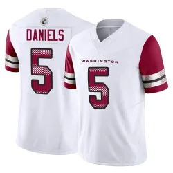 Men's Jayden Daniels Washington Commanders No.5 Limited Vapor F.U.S.E. Jersey - White
