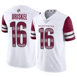 Men's Jeff Driskel Washington Commanders No.16 Limited Vapor Jersey - White