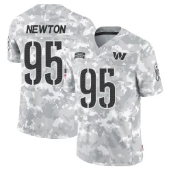 Men's Jer'Zhan Newton Washington Commanders No.95 Limited 2024 Salute to Service Jersey - Arctic Camo