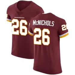 Men's Jeremy McNichols Washington Commanders No.26 Elite Burgundy Team Color Vapor Untouchable Jersey
