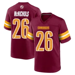 Men's Jeremy McNichols Washington Commanders No.26 Game Burgundy Jersey