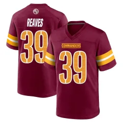 Men's Jeremy Reaves Washington Commanders No.39 Game Burgundy Jersey