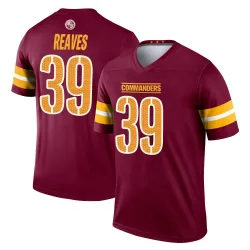 Men's Jeremy Reaves Washington Commanders No.39 Legend Burgundy Jersey