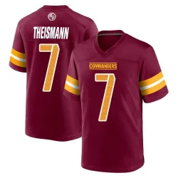 Men's Joe Theismann Washington Commanders No.7 Game Burgundy Jersey