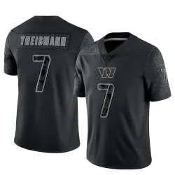 Men's Joe Theismann Washington Commanders No.7 Limited Reflective Jersey - Black