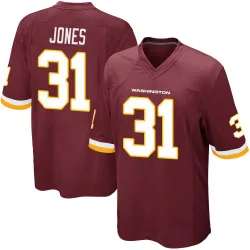 Men's Jonathan Jones Washington Commanders No.31 Game Burgundy Team Color Jersey