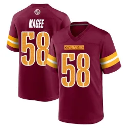 Men's Jordan Magee Washington Commanders No.58 Game Burgundy Jersey