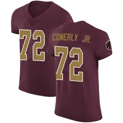 Men's Josh Conerly Jr. Washington Commanders No.72 Elite Burgundy Alternate Vapor Untouchable Jersey