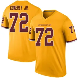 Men's Josh Conerly Jr. Washington Commanders No.72 Legend Color Rush Jersey - Gold