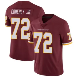 Men's Josh Conerly Jr. Washington Commanders No.72 Limited Burgundy Team Color Vapor Untouchable Jersey