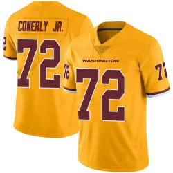 Men's Josh Conerly Jr. Washington Commanders No.72 Limited Color Rush Jersey - Gold