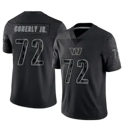 Men's Josh Conerly Jr. Washington Commanders No.72 Limited Reflective Jersey - Black