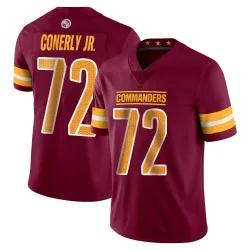 Men's Josh Conerly Jr. Washington Commanders No.72 Limited Vapor Burgundy Jersey
