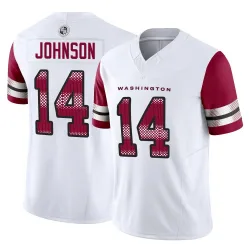 Men's Josh Johnson Washington Commanders No.14 Limited Vapor F.U.S.E. Jersey - White