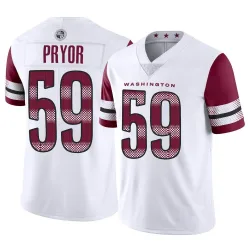 Men's Joshua Pryor Washington Commanders No.59 Limited Vapor Jersey - White