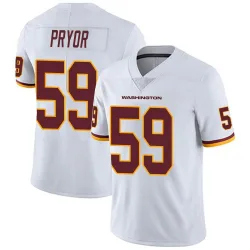 Men's Joshua Pryor Washington Commanders No.59 Limited Vapor Untouchable Jersey - White