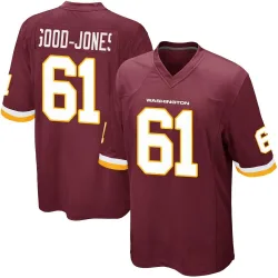 Men's Julian Good-Jones Washington Commanders No.61 Game Burgundy Team Color Jersey