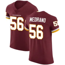 Men's Kain Medrano Washington Commanders No.56 Elite Burgundy Team Color Vapor Untouchable Jersey