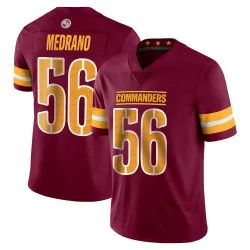 Men's Kain Medrano Washington Commanders No.56 Limited Vapor Burgundy Jersey