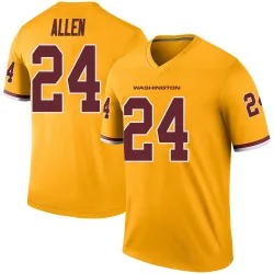 Men's Kazmeir Allen Washington Commanders No.24 Legend Color Rush Jersey - Gold