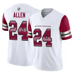 Men's Kazmeir Allen Washington Commanders No.24 Limited Vapor F.U.S.E. Jersey - White