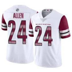 Men's Kazmeir Allen Washington Commanders No.24 Limited Vapor Jersey - White