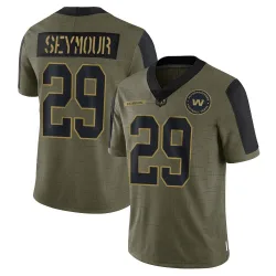 Men's Kevon Seymour Washington Commanders No.29 Limited 2021 Salute To Service Jersey - Olive