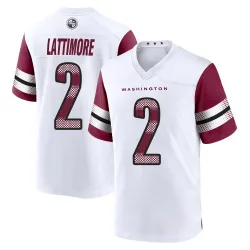 Men's Marshon Lattimore Washington Commanders No.2 Game Jersey - White