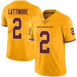 Men's Marshon Lattimore Washington Commanders No.2 Limited Color Rush Jersey - Gold