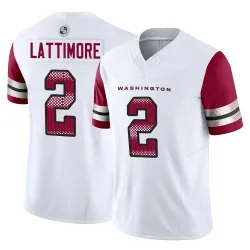 Men's Marshon Lattimore Washington Commanders No.2 Limited Vapor F.U.S.E. Jersey - White