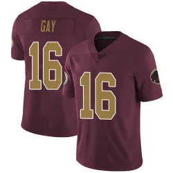 Men's Matt Gay Washington Commanders No.16 Limited Burgundy Alternate Vapor Untouchable Jersey