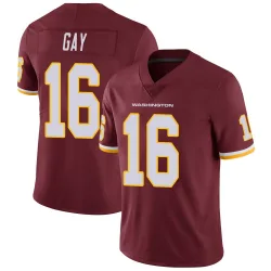 Men's Matt Gay Washington Commanders No.16 Limited Burgundy Team Color Vapor Untouchable Jersey