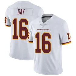 Men's Matt Gay Washington Commanders No.16 Limited Vapor Untouchable Jersey - White