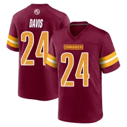 Men's Michael Davis Washington Commanders No.24 Game Burgundy Jersey
