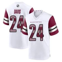 Men's Michael Davis Washington Commanders No.24 Game Jersey - White