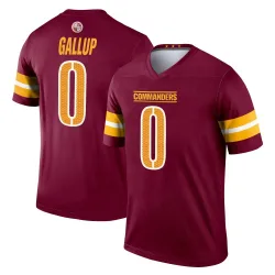 Men's Michael Gallup Washington Commanders No.0 Legend Burgundy Jersey