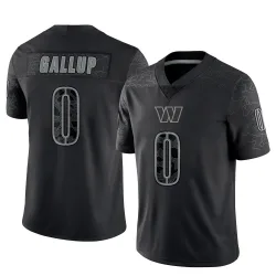 Men's Michael Gallup Washington Commanders No.0 Limited Reflective Jersey - Black