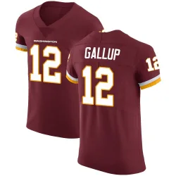 Men's Michael Gallup Washington Commanders No.12 Elite Burgundy Team Color Vapor Untouchable Jersey