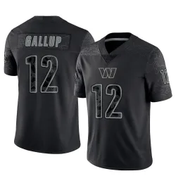 Men's Michael Gallup Washington Commanders No.12 Limited Reflective Jersey - Black