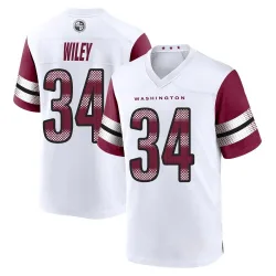Men's Michael Wiley Washington Commanders No.34 Game Jersey - White