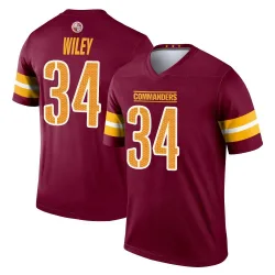 Men's Michael Wiley Washington Commanders No.34 Legend Burgundy Jersey