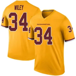 Men's Michael Wiley Washington Commanders No.34 Legend Color Rush Jersey - Gold