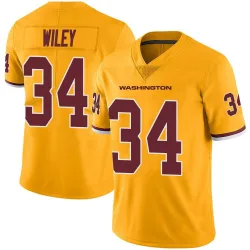 Men's Michael Wiley Washington Commanders No.34 Limited Color Rush Jersey - Gold