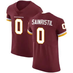 Men's Mike Sainristil Washington Commanders No.0 Elite Burgundy Team Color Vapor Untouchable Jersey