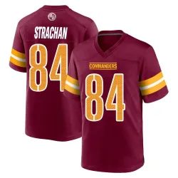 Men's Mike Strachan Washington Commanders No.84 Game Burgundy Jersey