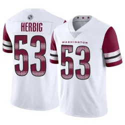 Men's Nate Herbig Washington Commanders No.53 Limited Vapor Jersey - White