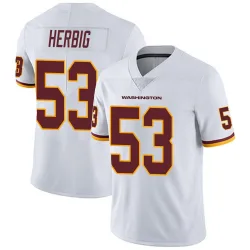 Men's Nate Herbig Washington Commanders No.53 Limited Vapor Untouchable Jersey - White
